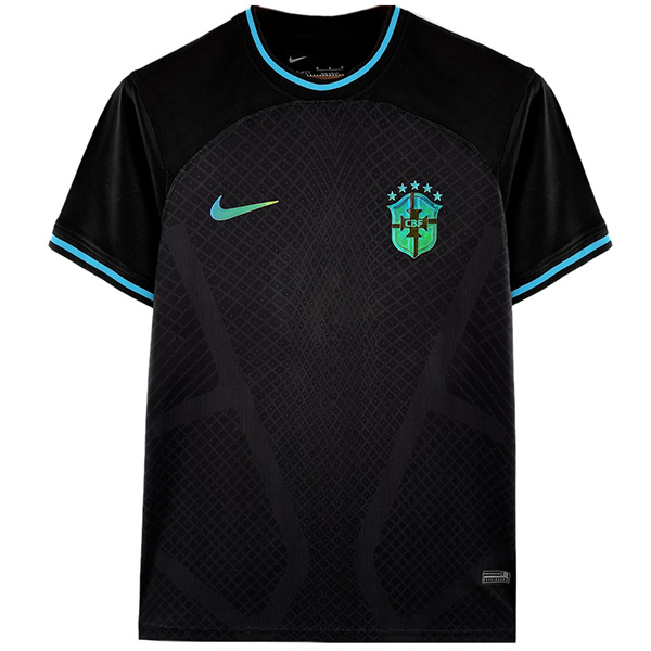 Brazil maglia da allenamento pre-partita nera divisa da calcio da uomo abbigliamento sportivo da calcio maglia sportiva 2022